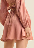 Side Cutout Romper Rose