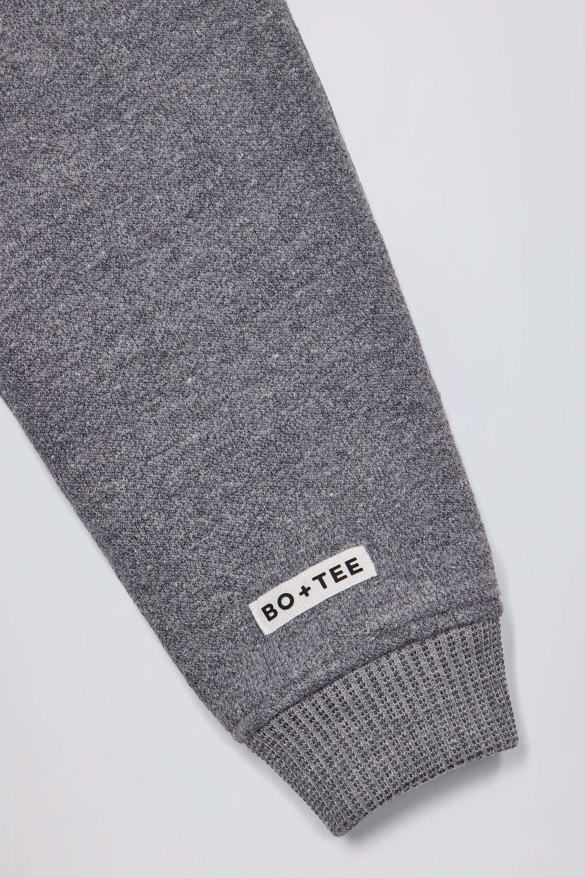 Terry Cotton Zip Up Cropped Hoodie in Dark Grey