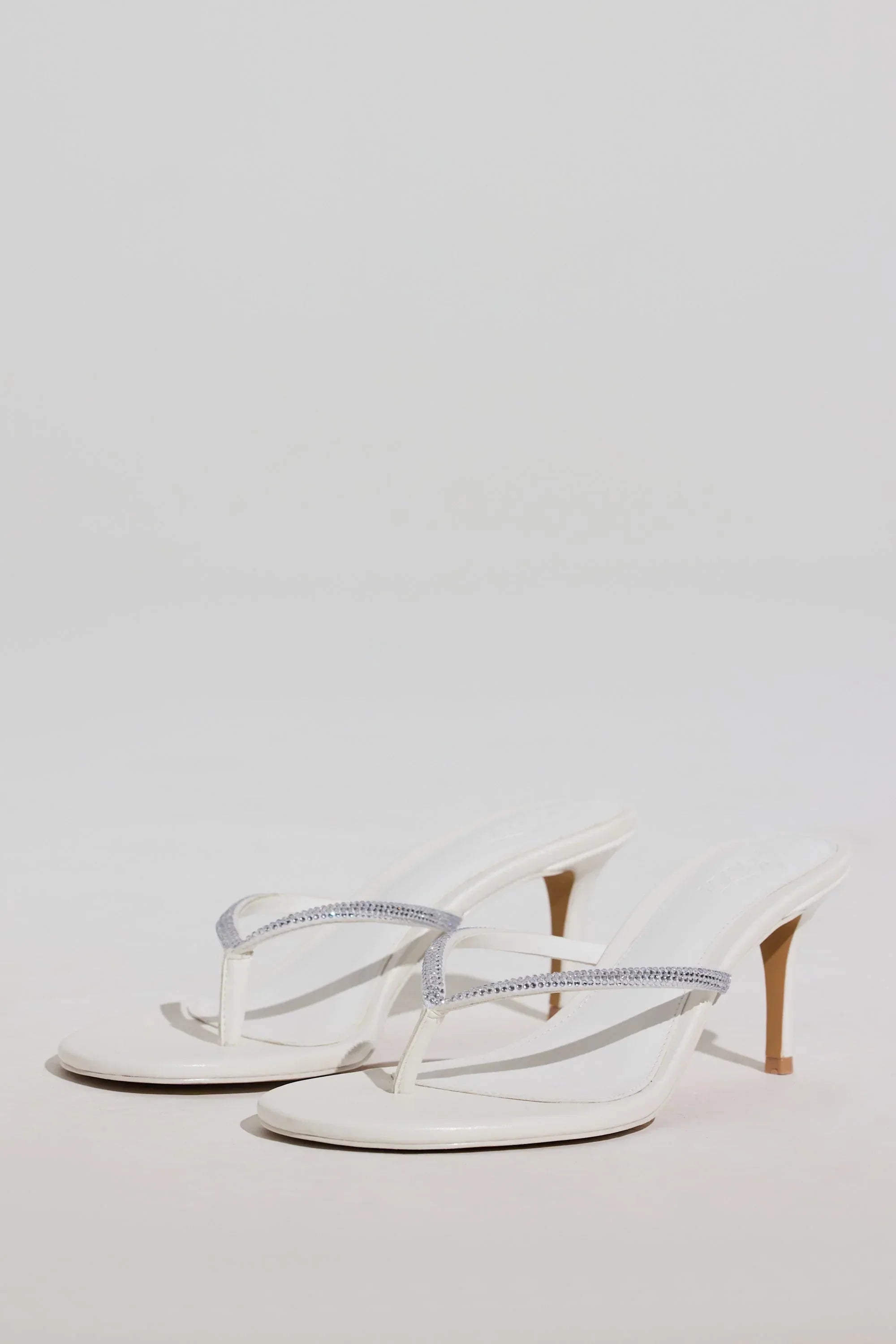 Heeled Sandal in White