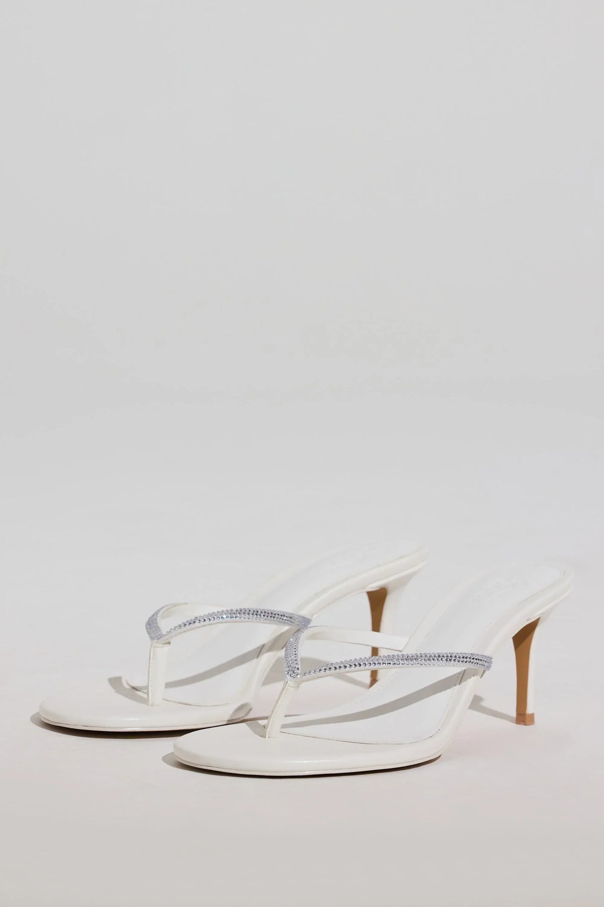 Heeled Sandal in White