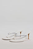 Heeled Sandal in White
