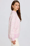 Jacquard Knit Oversized Jumper in Pink
