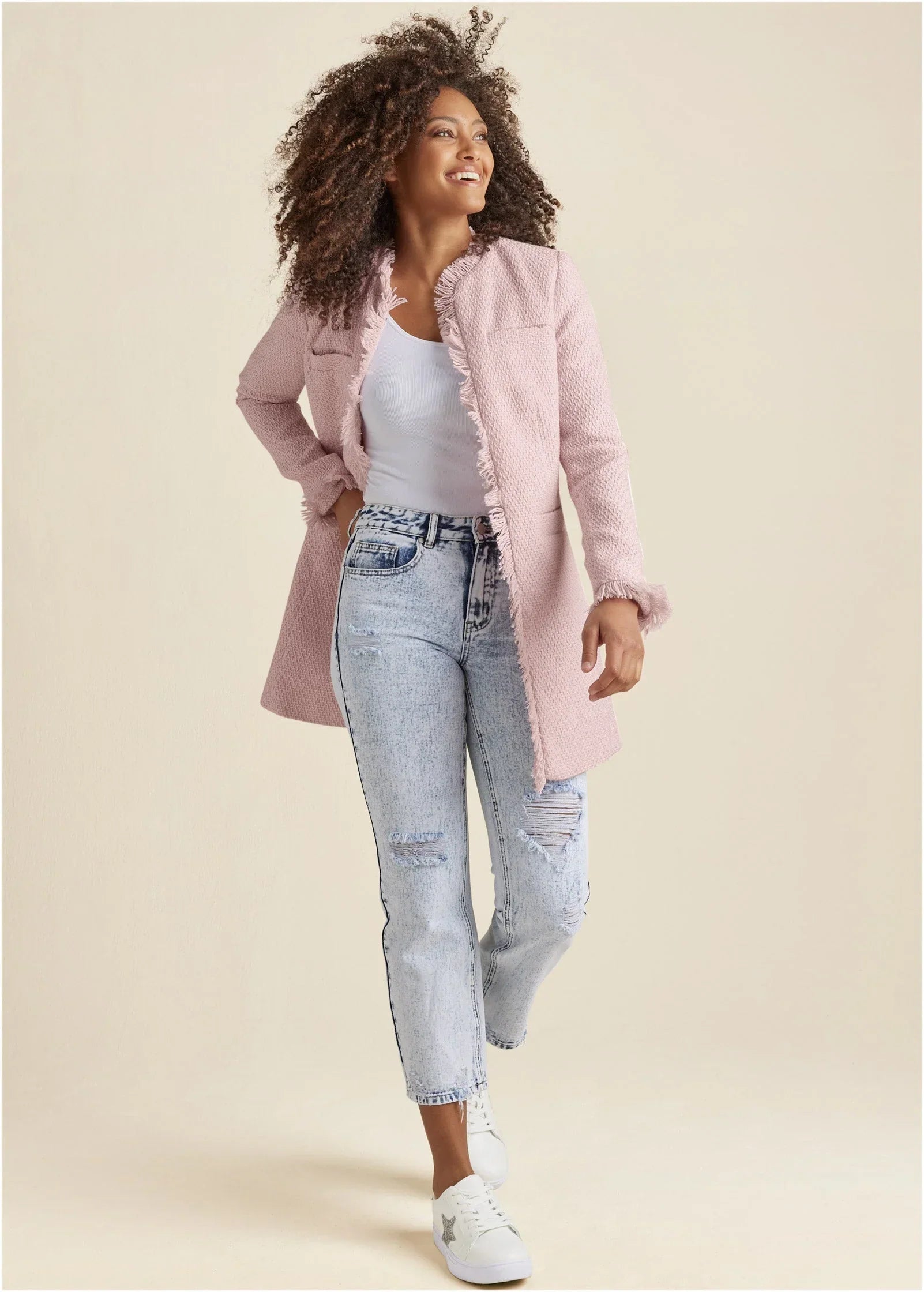 Tweed Jacket Light Pink