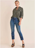Audrey Straight Leg Jean Medium Dark Wash