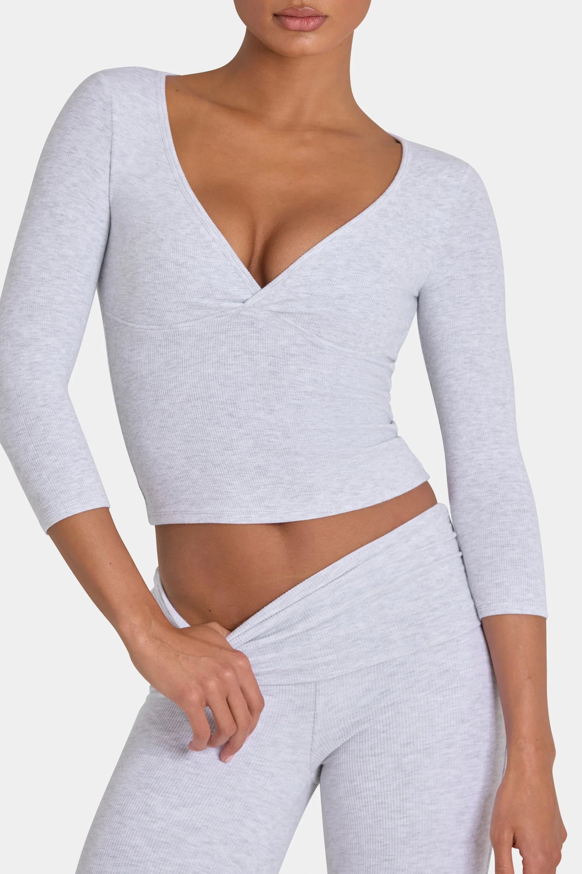ButterCloud Top in Grey Marl