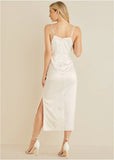 Cowl Neck Slip Dress Off White