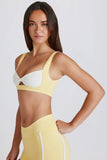 Soft Active Twist Front Sports Bra in Lemon