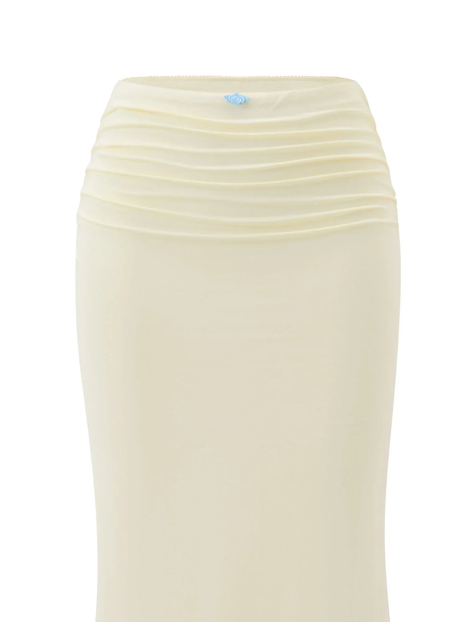 CALINA LACE PANEL MIDI SKIRT CREAM