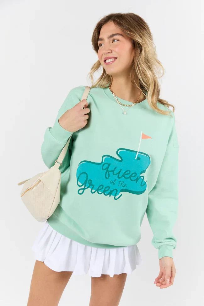 Queen Of The Green Mint Graphic Sweatshirt