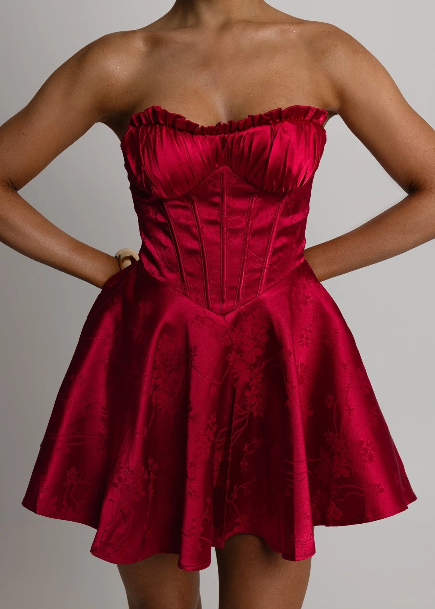 Heartstopper Strapless Mini Dress Red