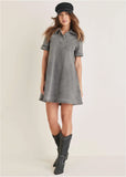 Denim Mini Dress Grey Wash