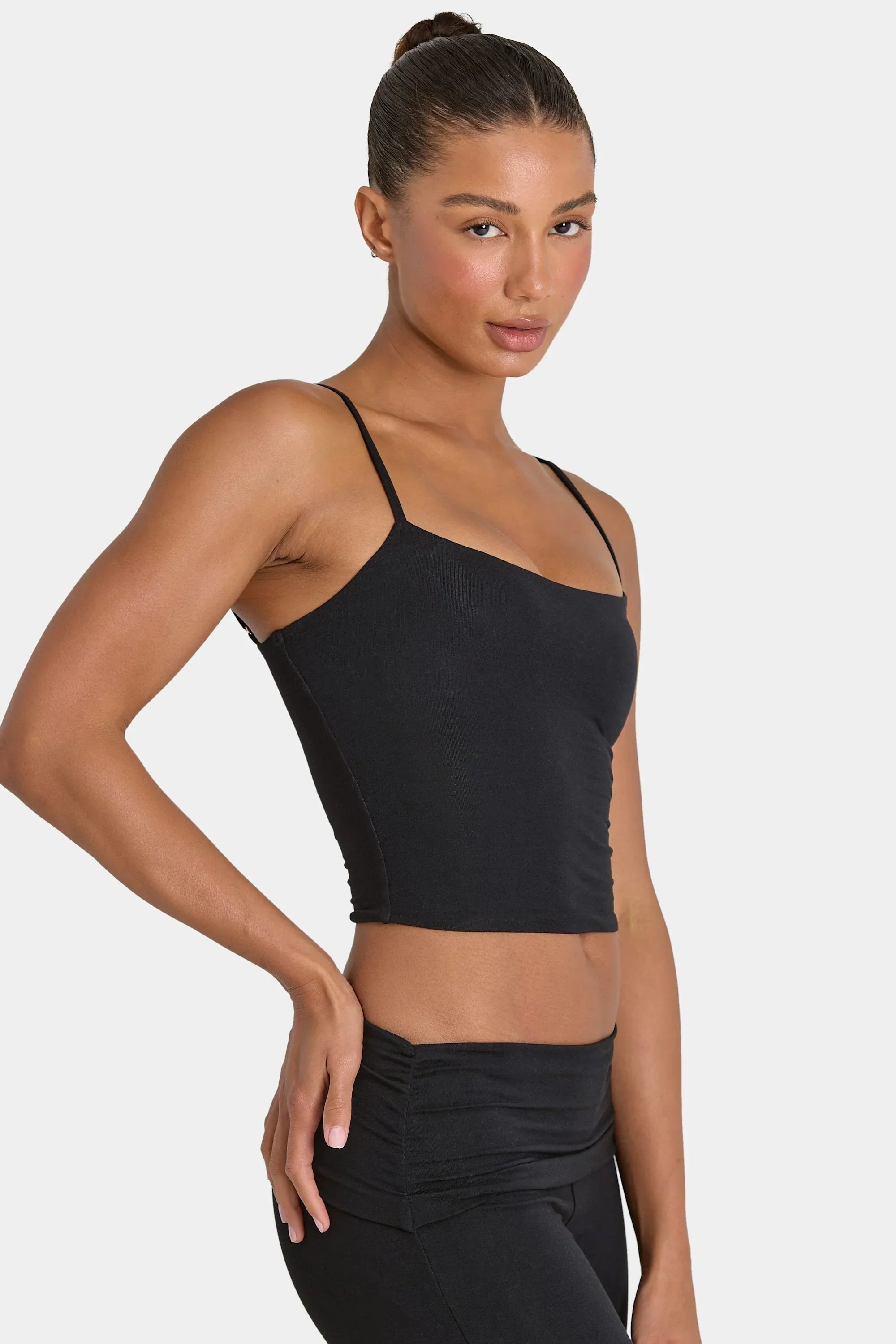 ButterCloud Crop Tank Top in Black