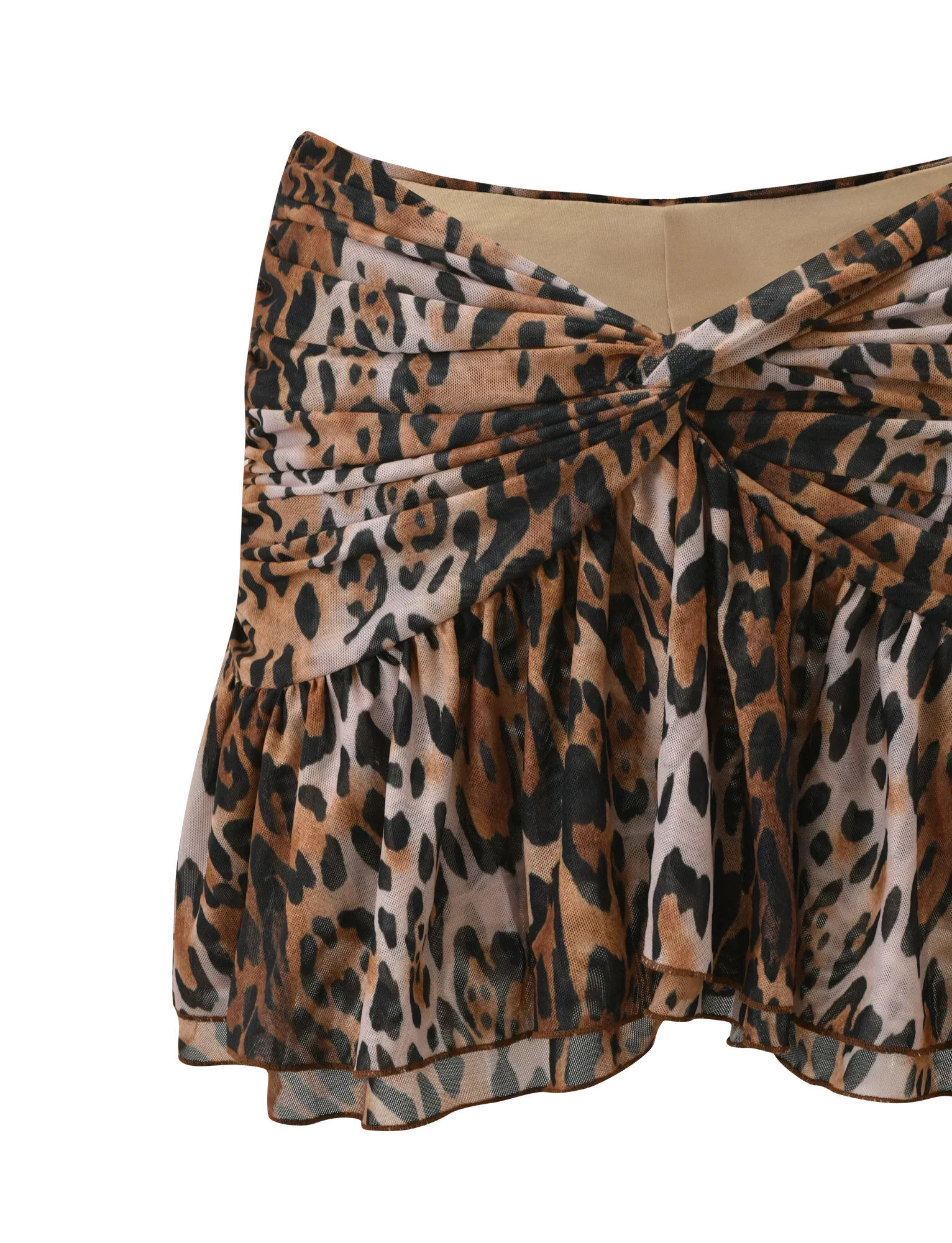 AZALEA TWIST MINI SKIRT LEOPARD