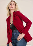 Velvet Blazer Red