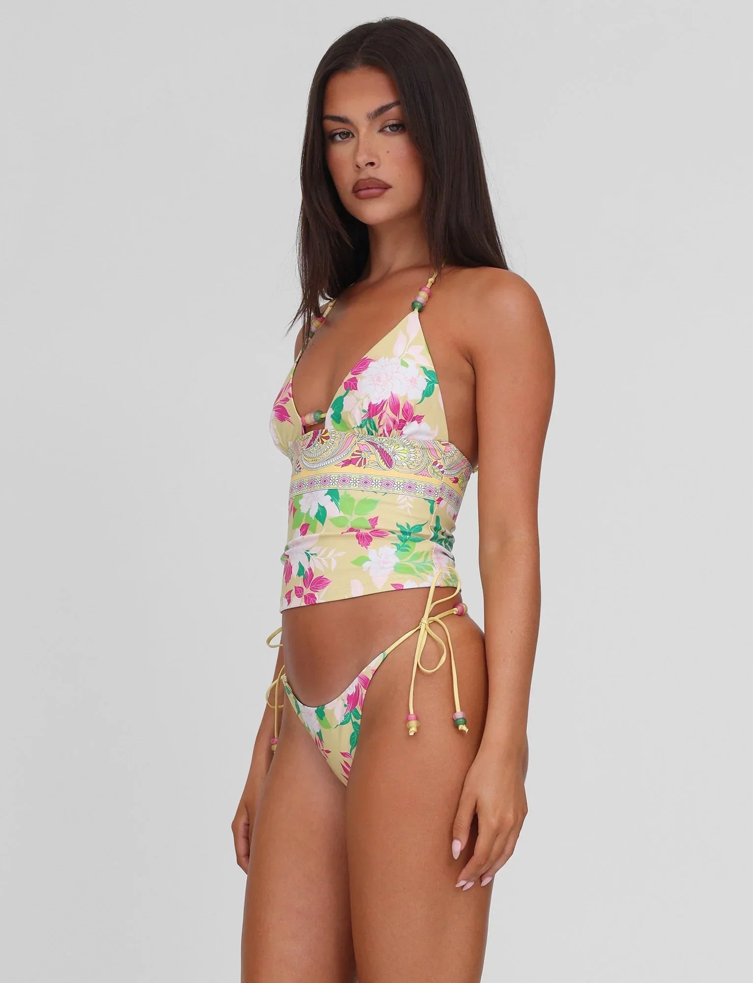 FINLEA TANKINI TOP PAISLEY BORDER