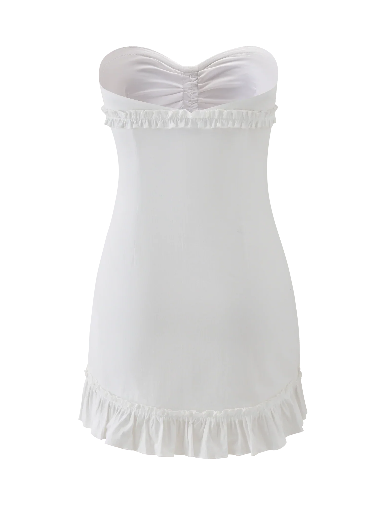 KITTIE STRAPLESS DRESS WHITE