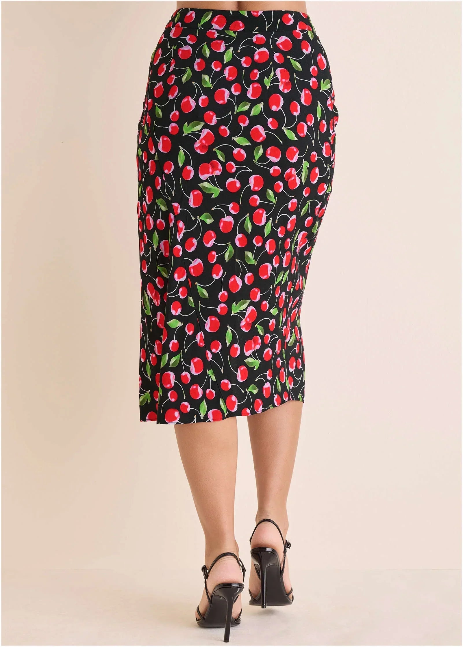 Front Slit Skirt Very Cherry