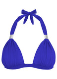 Goddess Push Up Halter Top Cobalt Blue