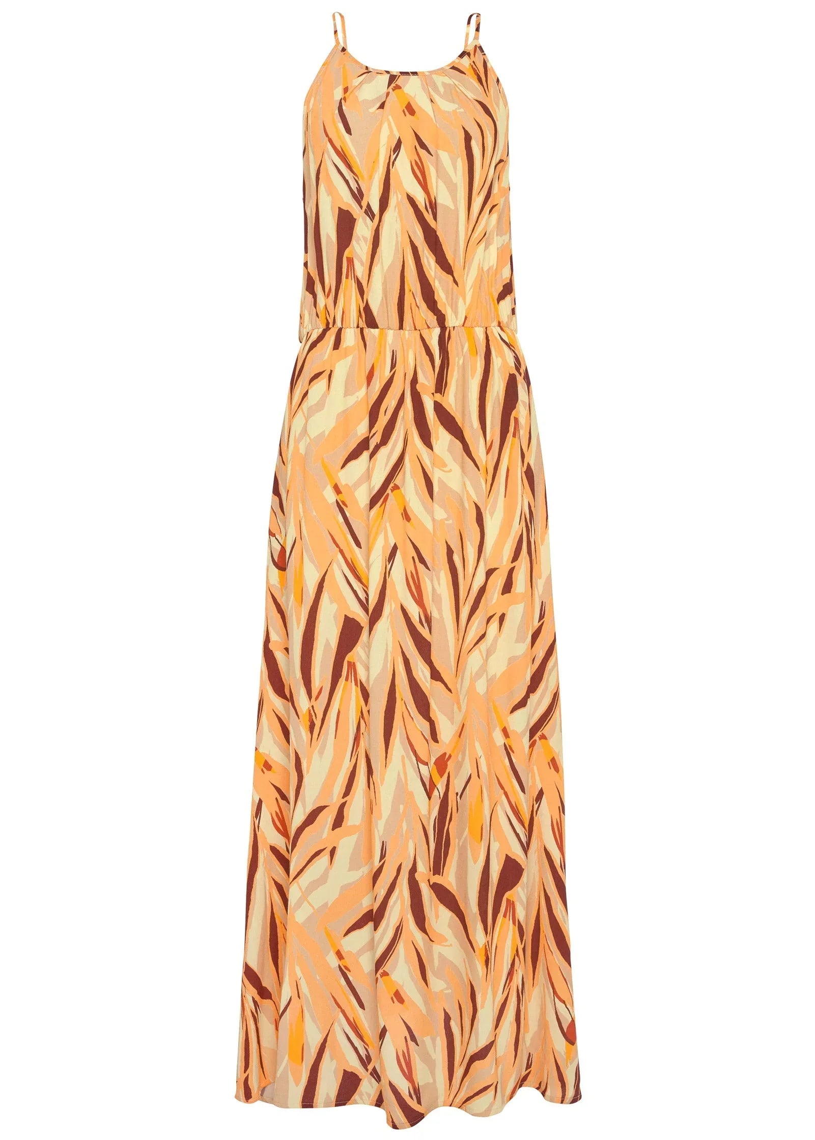 Sleeveless Maxi Dress Cream Multi
