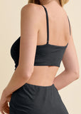 Shape Embrace High Slit Dress Black