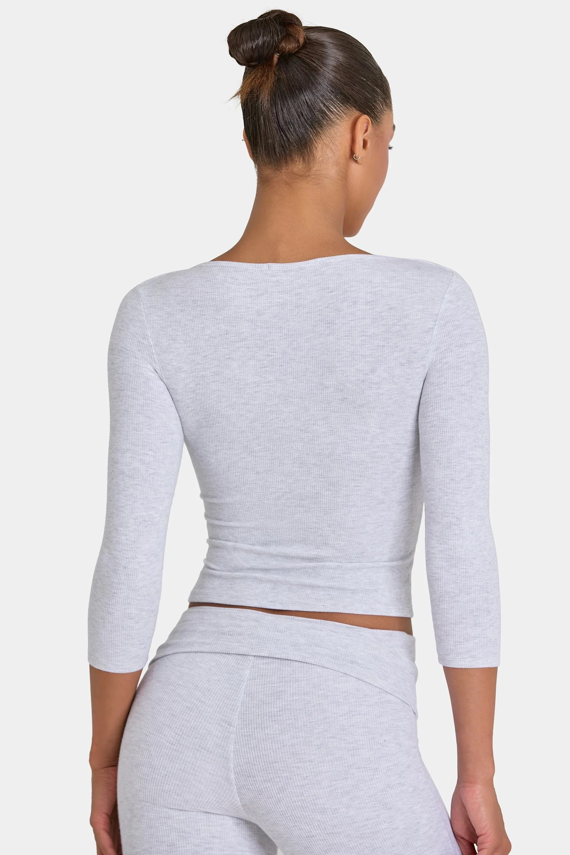 ButterCloud Top in Grey Marl