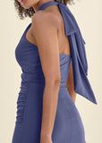 Halter Bodycon Dress Skipper Blue