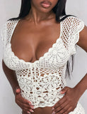 SASHA CROCHET TOP IVORY