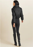 Convertible Puffer Coat Black