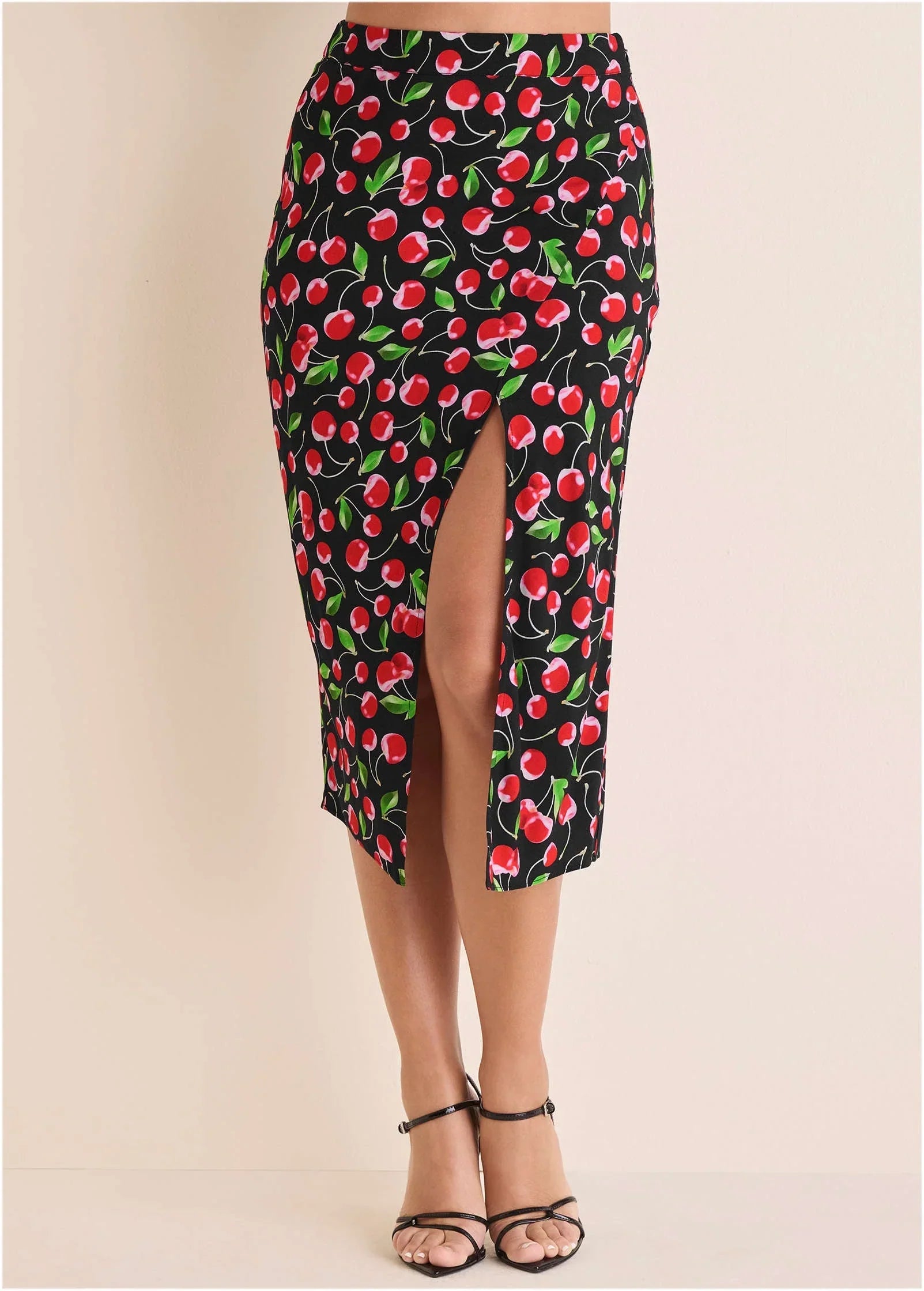 Front Slit Skirt Very Cherry