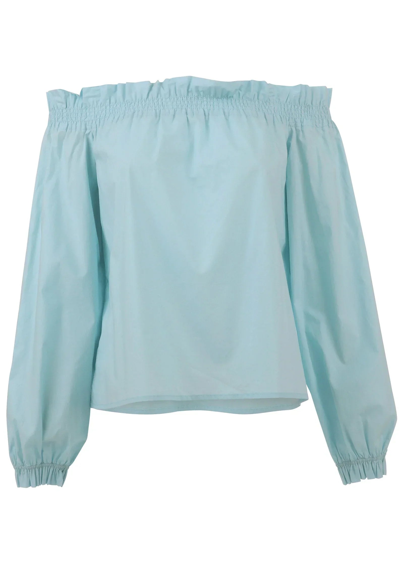 Off The Shoulder Top Light Blue