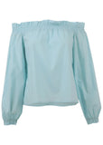 Off The Shoulder Top Light Blue