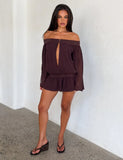 TESSIE PLAYSUIT BROWN
