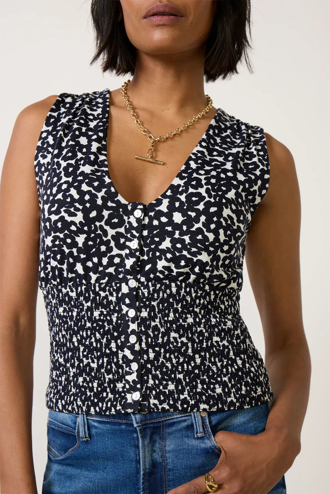 Hali Button Up Tank