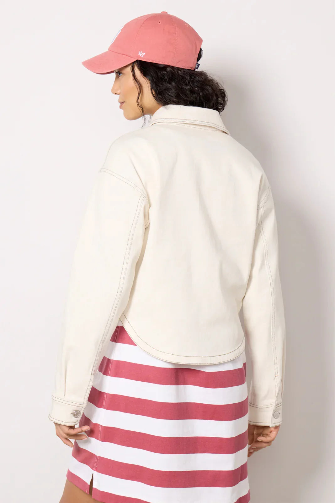 All Day Cropped Twill Jacket