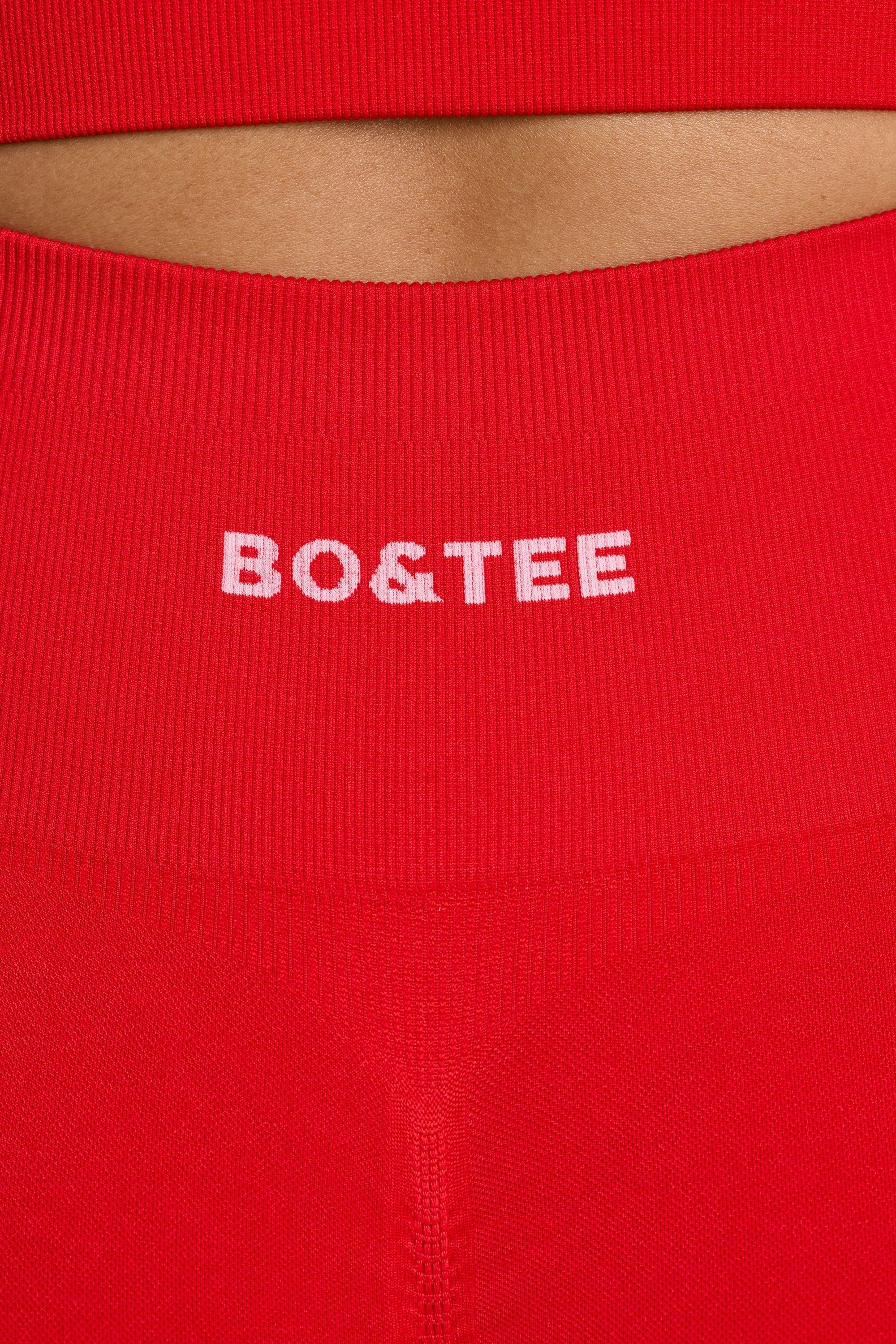 Define Luxe High Waist Leggings in Red