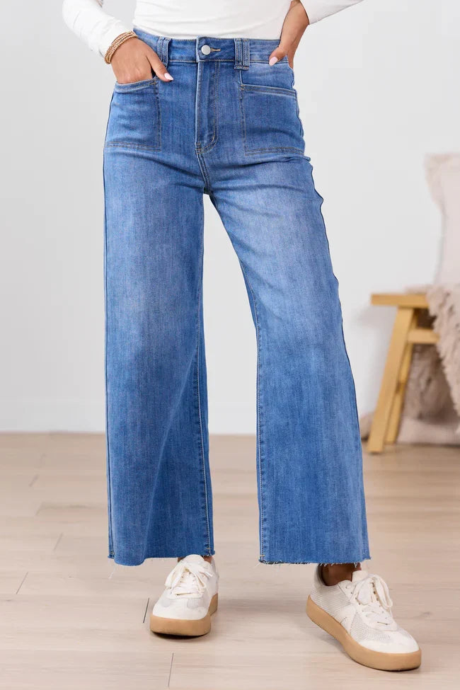 My Favorite Medium Wash Wide Leg Jeans