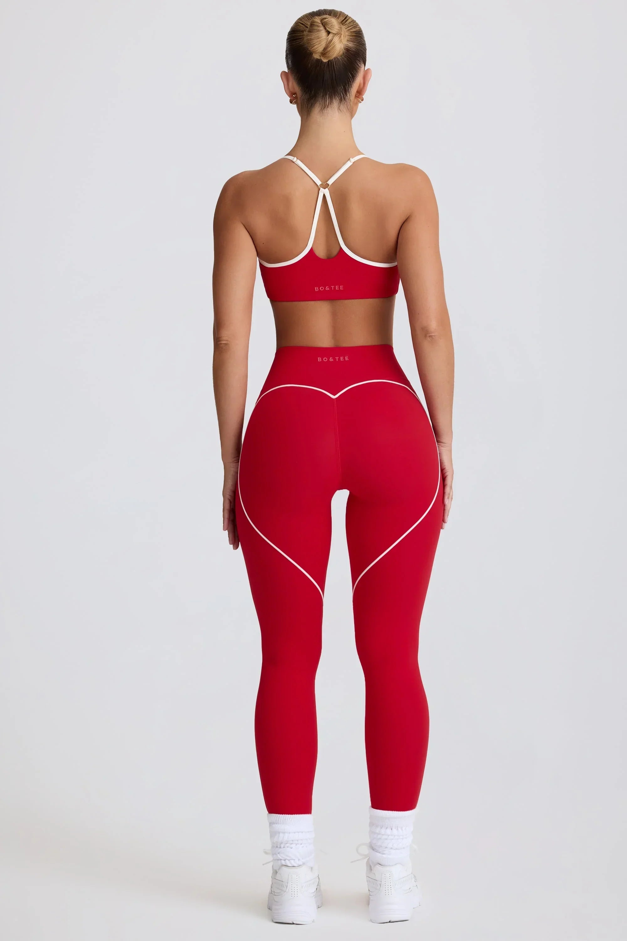 Soft Active Mid Rise Leggings in Hot Red