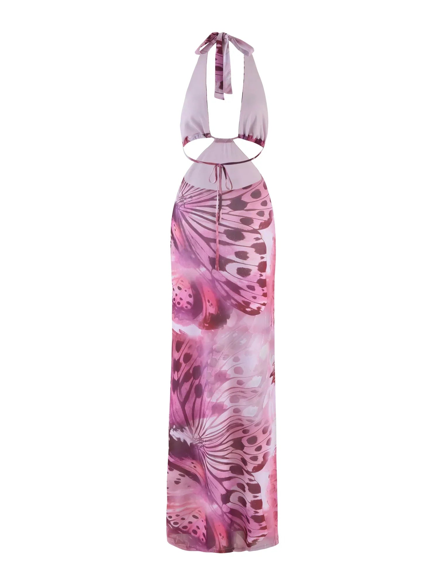 SOLEIL MAXI DRESS MACRO BUTTERFLY