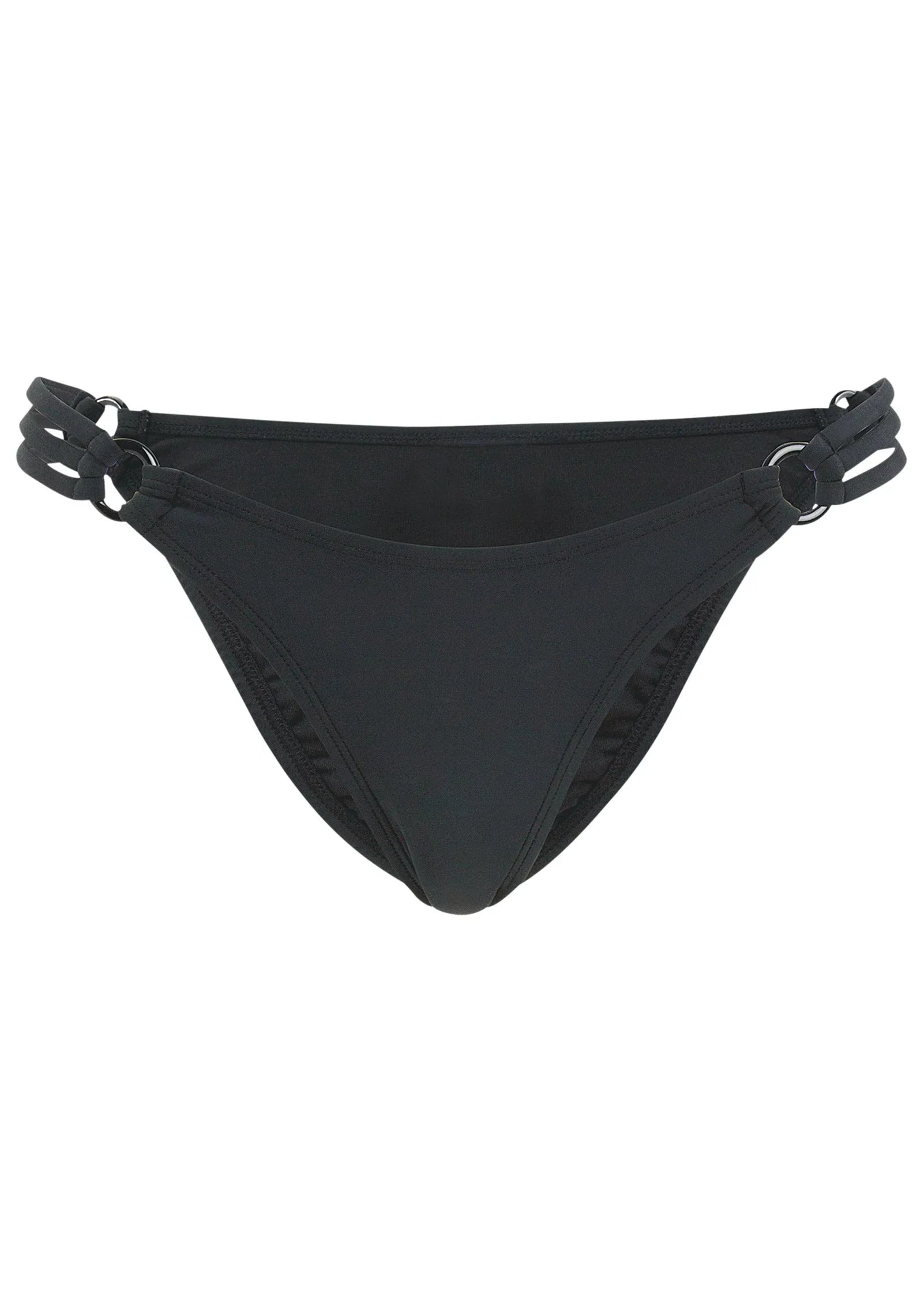 Strappy Bikini Bottom Black Beauty