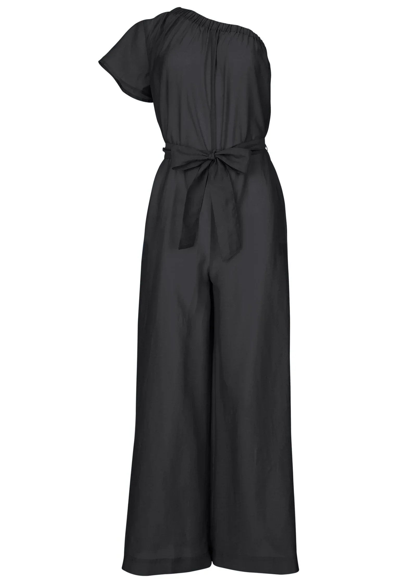 One Shoulder Jumpsuit Black