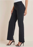 Farrah Wide Leg Jeans Black Wash