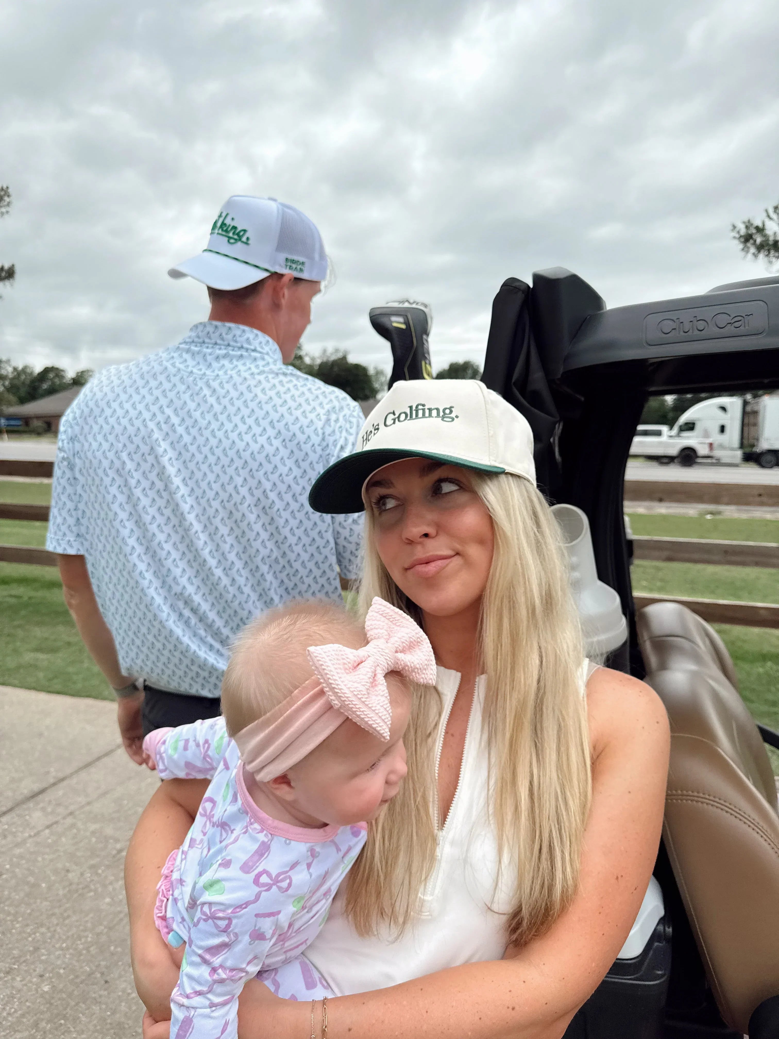 KenzKustomz Green Vintage Trucker Hat Hes Golfing