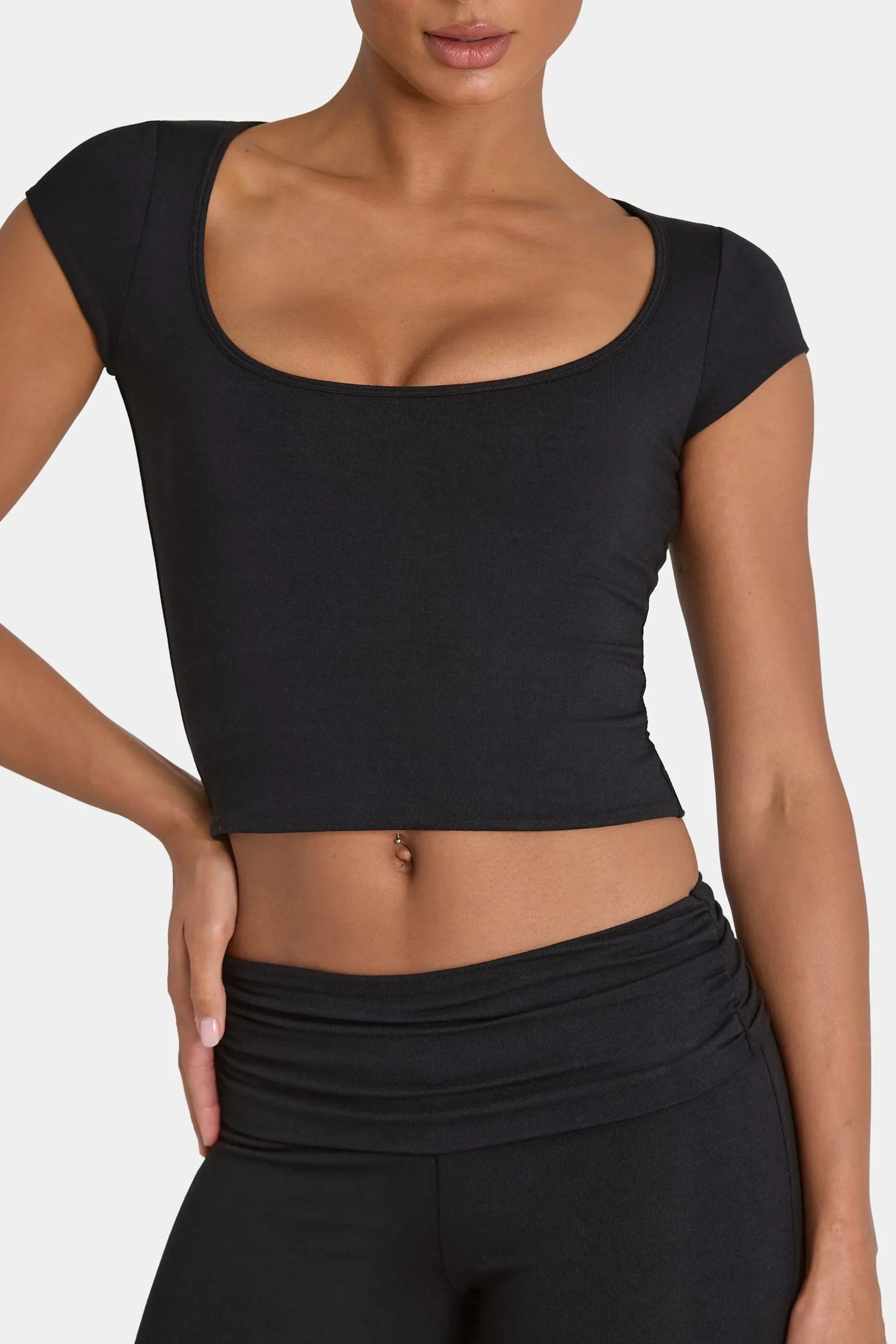 ButterCloud Crop Top in Black