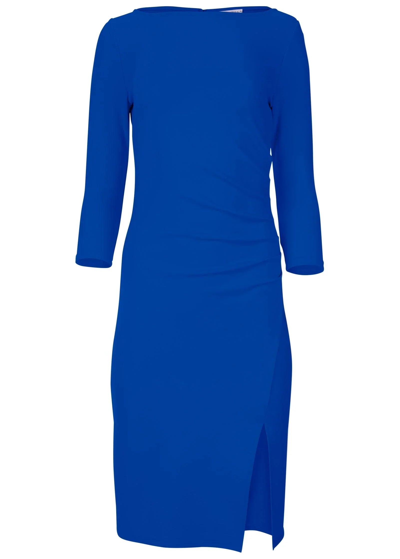 Ponte Ruched Dress Blue