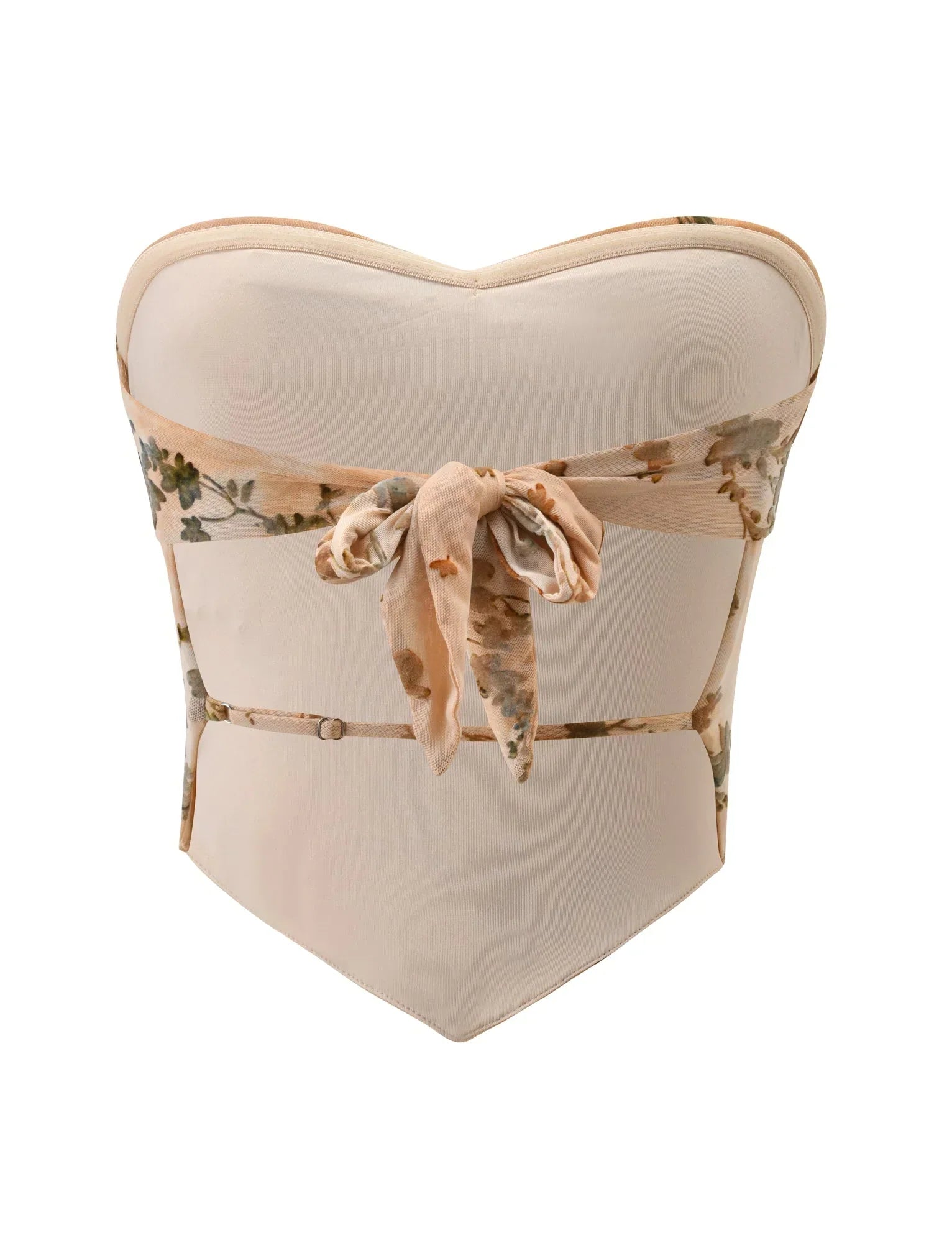 OONA BURN OUT FRINGE TOP TAN