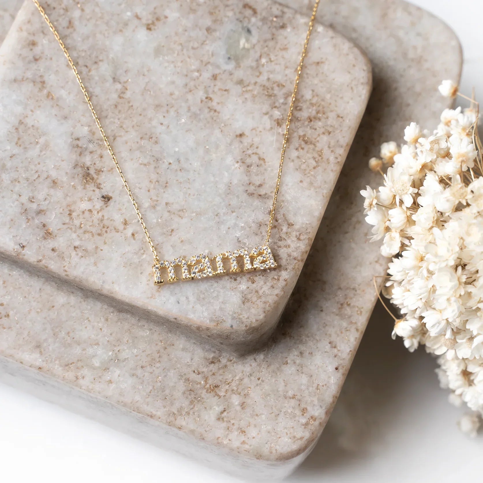 Mama Diamond Gold Necklace III