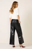 Jordan Faux Leather Wide Leg Pant