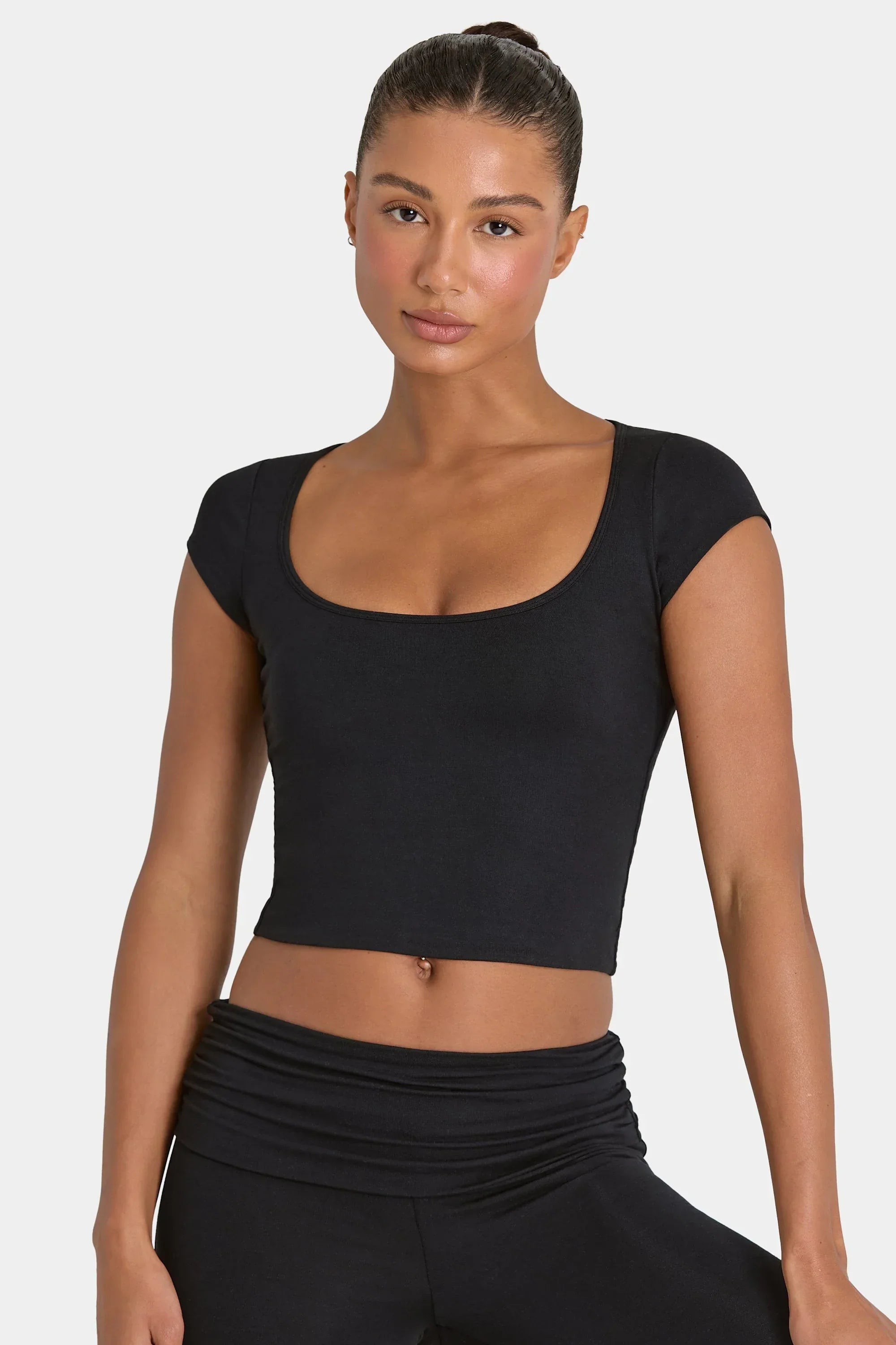 ButterCloud Crop Top in Black