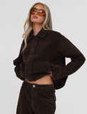 CAMELLIA BOMBER JACKET CHOCOLATE SUEDE
