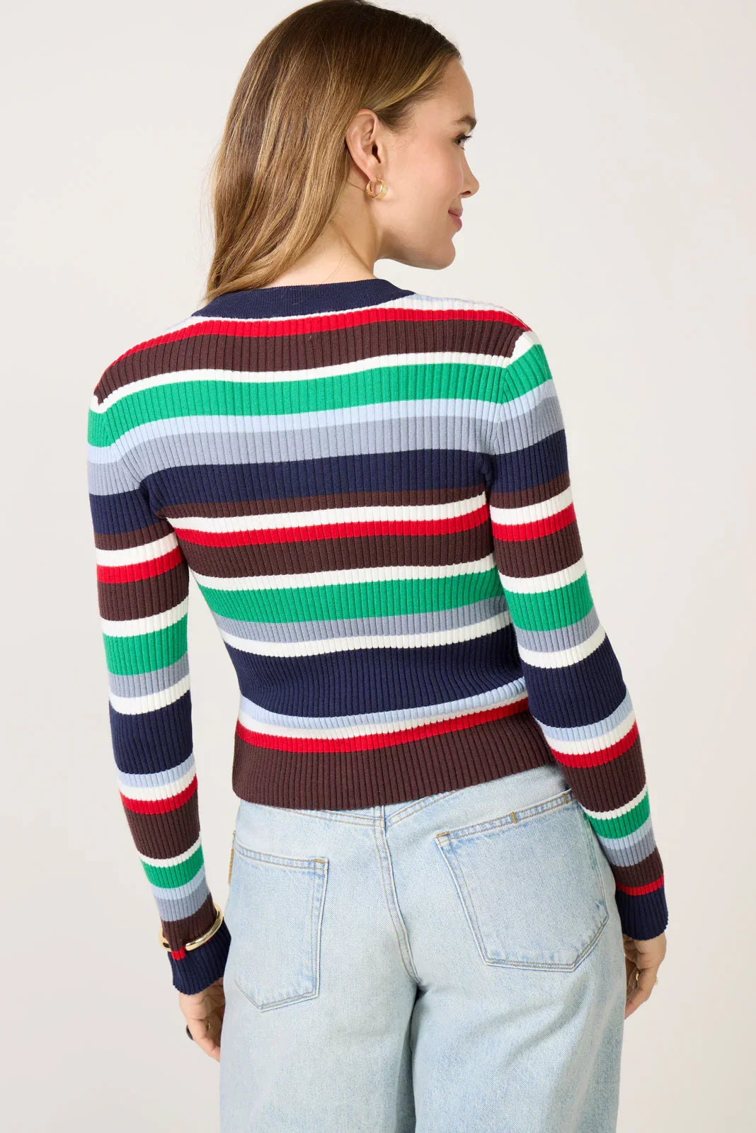 Alyssa Stripe Twin Set Cardigan